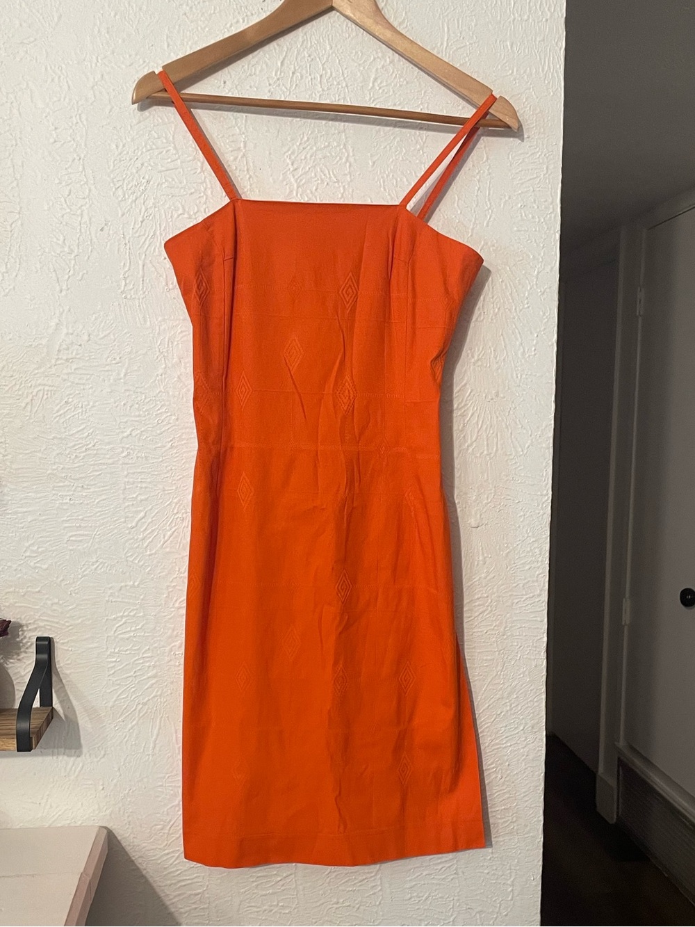 Vintage Versace Orange Mini Sheath Dress Size 40